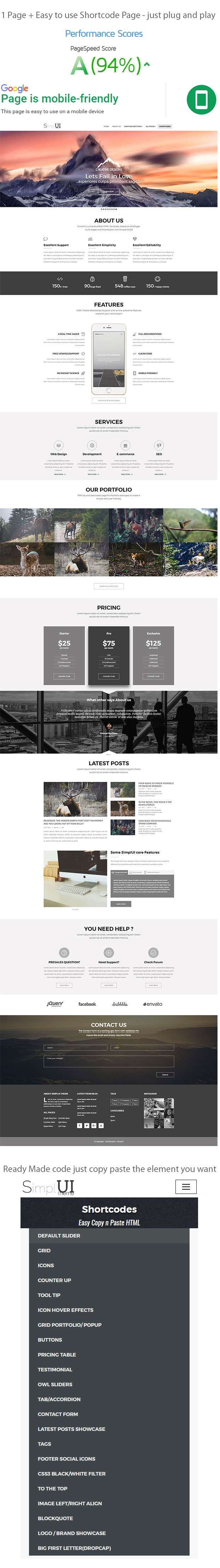 SimplUI - One Page Clean Editable Parallax HTML5 Bootstrap Template